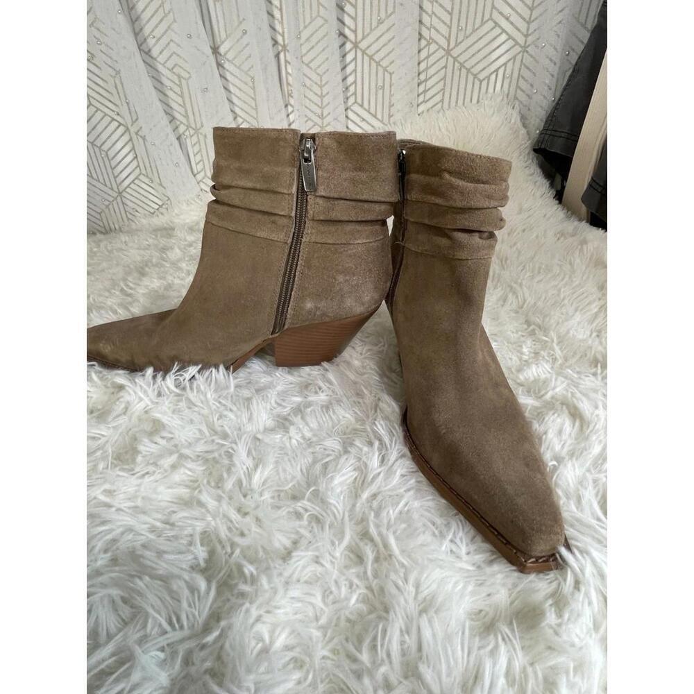 Vince Camuto Nerlinji Slouched Leather Western Boots Size: 7